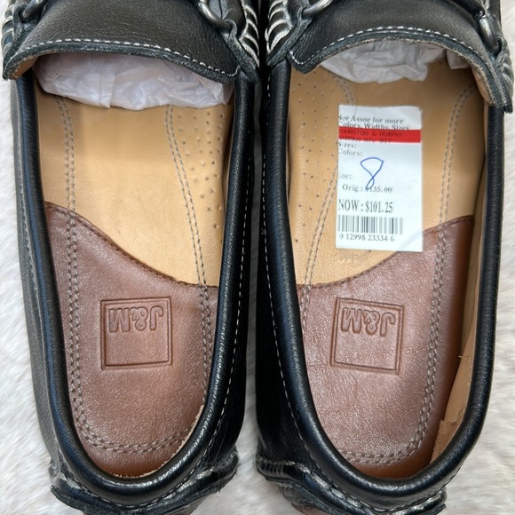 Johnston & Murphy | Men's Gibson Black Leather Bit J Flex Driving Loafer - Picture 9 of 13